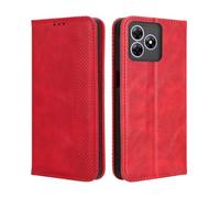 GOKEN Funda para Blackview Wave 8 / Wave 8C / Oscal Flat 2 - Carcasa de Cuero con Tapa y Cartera, Interior de Silicona Antigolpes, Cierre Magnético y Soporte Plegable, Cover Case -Rojo