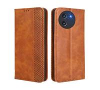 GOKEN Funda para Doogee Note 59 / Note 59 Pro - Carcasa de Cuero con Tapa y Cartera, Interior de Silicona Antigolpes, Cierre Magnético y Soporte Plegable, Cover Case -Marrón