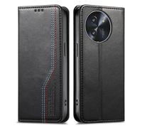 GOKEN Funda para Doogee Note 59 / Note 59 Pro - Carcasa de PU Cuero con Tapa y Cartera, Interior de Silicona Antigolpes, Cierre Magnético y Soporte Plegable - Negro