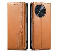 GOKEN Funda para Doogee Note 59 / Note 59 Pro - Carcasa de PU Cuero con Tapa y Cartera, Interior de Silicona Antigolpes, Cierre Magnético y Soporte Plegable - Marrón