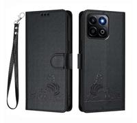 GOKEN Funda para Honor 200 Smart, Carcasa de Cuero Sintético, Tapa Libro con Cierre Magnético, Cartera con Soporte Plegable, Antigolpes, Cover Case -Negro