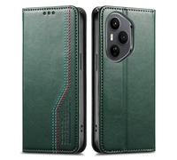 GOKEN Funda para Honor 400 Pro - Carcasa de PU Cuero con Tapa y Cartera, Interior de Silicona Antigolpes, Cierre Magnético y Soporte Plegable - Verde