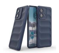 GOKEN Funda para Motorola Edge 40 Neo, Carcasa en Silicona Suave Antigolpes con Agarre Lateral Antideslizante y Diseño Elegante Monocolor, Cover Case -Azul Oscuro