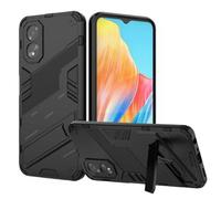 GOKEN Funda para OPPO A18 4G / OPPO A38 4G, PC + TPU Silicona Tough Armor Protección Carcasa, Robusta Antigolpes Estuche con Soporte Vertical y Horizontal, Negro