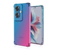GOKEN Funda para OPPO Reno 11F 5G, TPU Silicona Gradiente Transparente Protección Carcasa, Bumper Caso Case Cover con Shock- Absorción, Azul/Pink