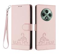 GOKEN Funda para OPPO Reno 12F 5G / Reno 12 FS, Carcasa de Cuero Sintético, Tapa Libro con Cierre Magnético, Cartera con Soporte Plegable, Antigolpes, Cover Case -Oro Rosa