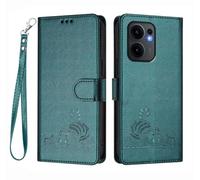 GOKEN Funda para OPPO Reno 13F (4G/5G), Carcasa de Cuero Sintético, Tapa Libro con Cierre Magnético, Cartera con Soporte Plegable, Antigolpes, Cover Case -Verde Oscuro