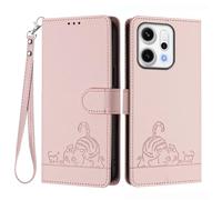 GOKEN Funda para OPPO Reno14 Pro 5G, Carcasa de Cuero Sintético, Tapa Libro con Cierre Magnético, Cartera con Soporte Plegable, Antigolpes, Cover Case -Oro Rosa