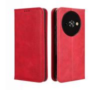 GOKEN Funda para Oukitel C59 / C59 Pro - Carcasa de Cuero con Tapa y Cartera, Interior de Silicona Antigolpes, Cierre Magnético y Soporte Plegable, Cover Case -Rojo