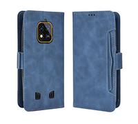 GOKEN Funda para OUKITEL WP18 Funda, Leather Folio Carcasa con Billetera, Magnética PU Cuero/TPU Silicona FILP Case Cover con Soporte/Tapa Tarjetas (Azul)