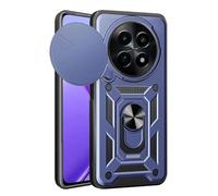 GOKEN Funda para Realme 12 5G / Realme 12X, Carcasa Armor de Doble Capa (Suave Silicona & PC Rígido), Cubierta Protectora de Lente Deslizante, Anillo Rotativo 360°, Case Antigolpes, Cover -Azul