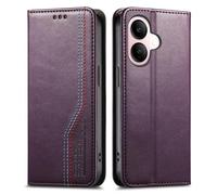 GOKEN Funda para Vivo V60 Lite - Carcasa de PU Cuero con Tapa y Cartera, Interior de Silicona Antigolpes, Cierre Magnético y Soporte Plegable - Púrpura