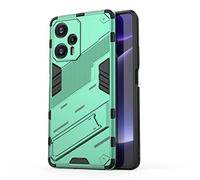 GOKEN Funda para Xiaomi Poco F5, PC + TPU Silicona Tough Armor Protección Carcasa, Robusta Antigolpes Estuche con Soporte Vertical y Horizontal, Verde