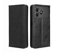 GOKEN Funda para ZTE Blade A36 4G - Carcasa de Cuero con Tapa y Cartera, Interior de Silicona Antigolpes, Cierre Magnético y Soporte Plegable, Cover Case -Negro