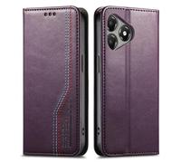GOKEN Funda para ZTE Blade A36 4G - Carcasa de PU Cuero con Tapa y Cartera, Interior de Silicona Antigolpes, Cierre Magnético y Soporte Plegable - Púrpura