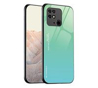 GOKEN Vidrio Degradado Funda para Xiaomi Redmi 10C 4G, Carcasa con Parte Posterior de Vidrio Templado + Marco de TPU de Silicona Suave, Resistente Arañazos Case Cover (6)