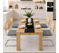 GOKHOMX Juego de comedor de 5 piezas, mesa de comedor 110 × 70 cm, terciopelo gris oscuro