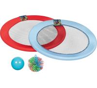 goki 13281 Juego de lanzar y capturar - Juego de 2 raquetas de 29,5 cm de diámetro y 2 bolas para niños a partir de 3 años