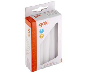 Goki 15051 Velas de cumpleaños, Blanco, 10 unidades (Importación USA)