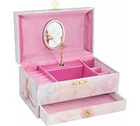 goki 15555 - Caja de música con Espejo, diseño de Bailarina, Caja de música, melodía, 19 × 11,3 × 9,7 cm, Color Rosa