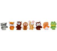 Goki 50962 - Juego de Marionetas de Dedo (8 Unidades), diseño de Animales del Bosque