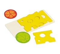 Goki - 51811 - Imitación - Plato de Queso en lonchas de Madera