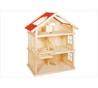 Goki- Casa de muñecas 3 Pisos, Multicolor, Talla única (51957)