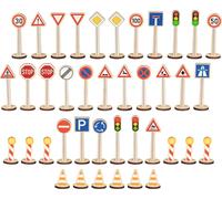 goki 53761 - My Large Traffic Sign Set, 40-Piece Wooden Traffi (Importación USA)