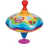 goki 53772 - Peonza para el Sol, Juguete clásico de Metal, Madera y plástico en Colorido diseño Moderno, diámetro 18,5 cm