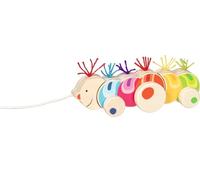 goki 54855 - Oruga Papilio de Madera, diseño de Oruga y Divertido Paseo de orugas, Ideal para Principiantes para Practicar la coordinación, 25 cm x 6 cm x 9 cm, a Partir de 2 años