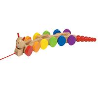 Goki 54960 Caterpillar Nila, Pull-Along Animal, Multicolor