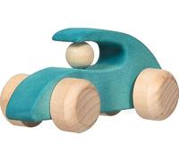 goki 55840 - Coche de carreras Petits Pilotes, juguete de madera coche de carreras, fabricado en Alemania, 100% madera FSC, juguete para bebés para agarrar y empujar, a partir de 1 año