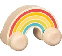 goki 55845 - Coche de Agarre de Madera Arco Iris para niños - Fabricado en Alemania, Juguete para Promover el Desarrollo sensorial y la motricidad Fina, Colores Coloridos, a Partir de 1 año