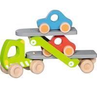 goki 55860 - Transportador de Coche con 2 vehículos - Concepto de Color armonioso - de Madera