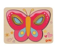 goki 57305 - Puzzle de Capas de Mariposa - 5 Capas de Madera para niños pequeños