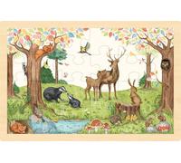 goki 57308 - Puzle de Madera con diseño de Animales del Bosque (24 Piezas)