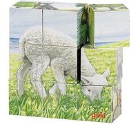 Goki 57607 Farm Animals Cube Puzzle, 10.49 x 10.49 x 3.51 cm (Importación USA)