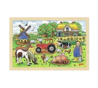 Goki- Puzzle La Granja de los Molineros, Encaje, Multicolor, 30 x 20 cm (57891)