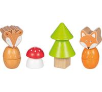 goki 58336 - Bloques de Madera con diseño de Animales (14 Piezas)