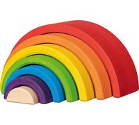 goki 58479 - Bloques de construcción, Arco Iris pequeño, de Madera de Arce, Evol