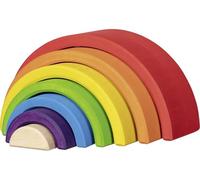 goki 58479 - Bloques de construcción, Arco Iris pequeño, de Madera de Arce, Evolution - 7 Piezas - Colores Coloridos a Base de Agua