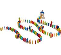 Goki 58963 - Juego de fichas de dominó de colores