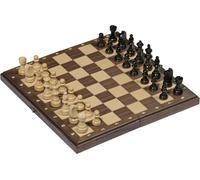 Goki Ajedrez magnético en Caja de Madera | Juego de estrategia clásico para 2 jugadores con figuras magnéticas de ajedrez, tablero de madera plegable