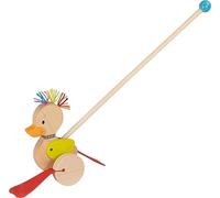GOKI- Animal para Empujar, Pato-Punk No Aplica Juguetes para Arrastrar, Multicolor (54882)