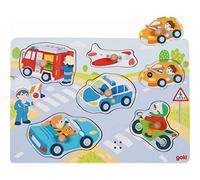 Goki Puzzle de sonido Medios de Transporte Multicolor único (57399)