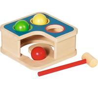 goki- Banco Martillo y Recorrido de canicas, Multicolor (58864)