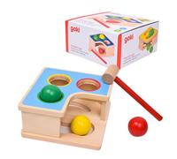 goki- Banco Martillo y Recorrido de canicas, Multicolor (58864)