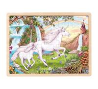 GOKI- Encaje Unicornio Unicorn Puzzles de Madera, Multicolor (57366)