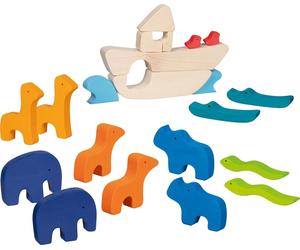 goki Evolution 51454 Designspel Ark van Noach van hout, 21-delig houten speelgoe