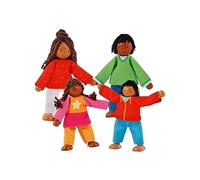 GOKI- Familia de Colores Flexibles Muñecos bebé, Multicolor, 9-11 cm (51495)